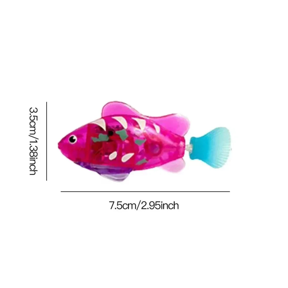 Cat Toys LED Inductive Interactive Swimming Robot Fish Toy Glowing Electric Fishs Stimulate Kitten Hunting Instinct Pet Fish Toy
