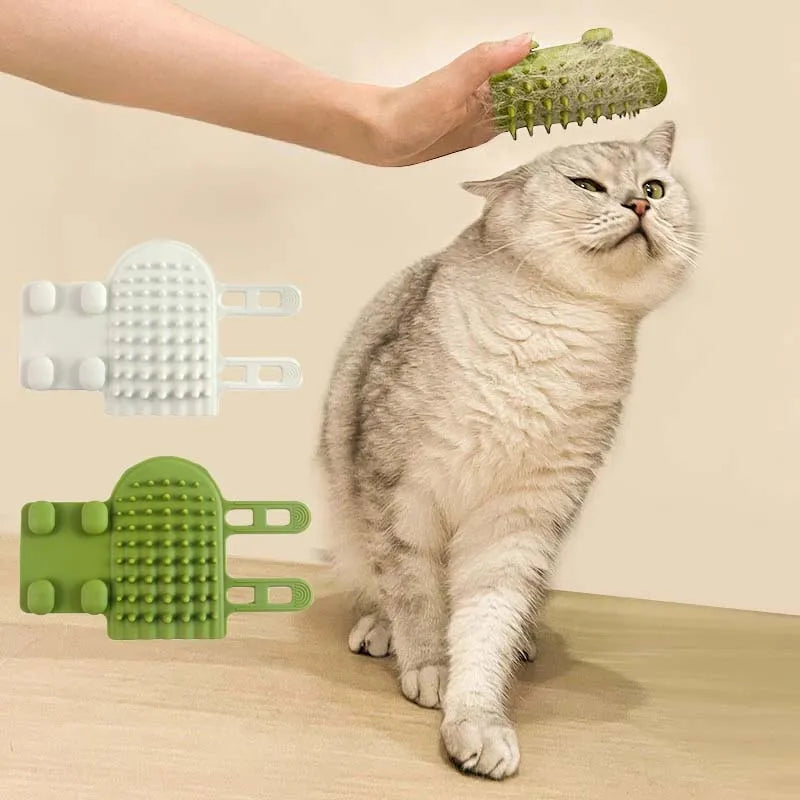 Pet Cat Hair Removal Massage Comb Corner Scrape Beauty Scratching Rubbing Brush Kitten Grooming Cleaning Comb