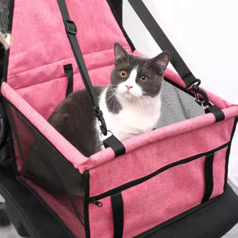 Durable Scratch Proof Dog Car Seat Pet Booster for Front Seat with Sturdy Safety Belt Foldable Stable Must Have for Puppy Travel