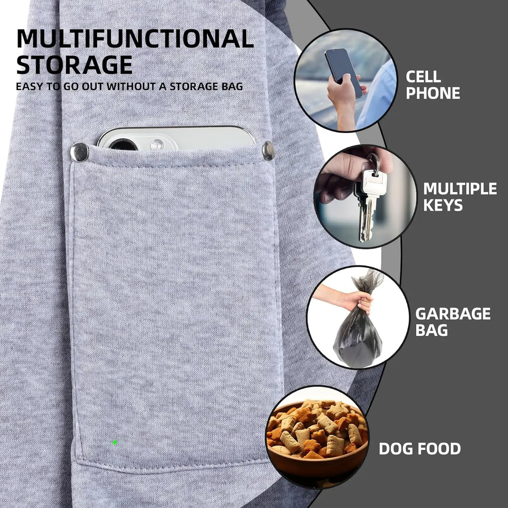 Dog Carrier Sling - Hand-Free Dog Carriers for Small Dogs and Cats, Puppy Sling Carrier Purse Pocket, Travel Safety Harness