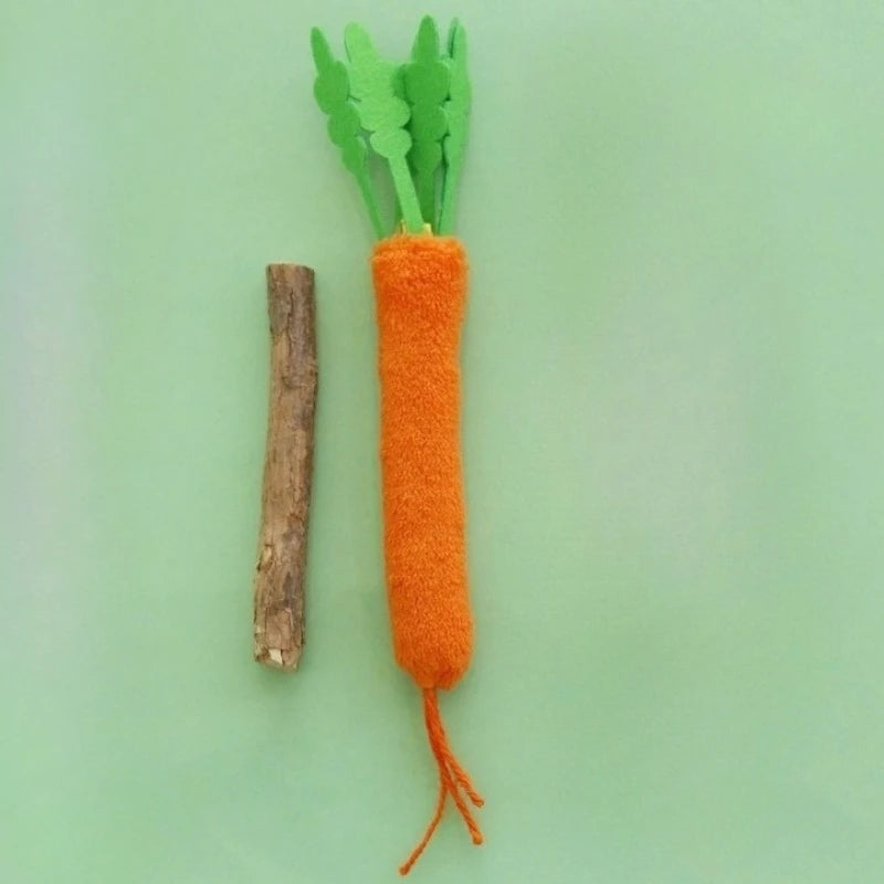 Cat Chew Toy Teasing Stick Squeaky Bell Chew-resistant Kitten Toy Teeth Grinding Interactive Training Cat Toy