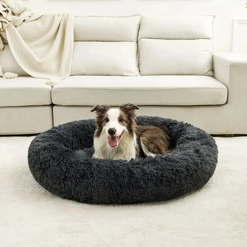 Soft Long Plush Dog Bed House – Cozy Pet Basket, Cushion, Cat Mat, Best for Dogs & Cats