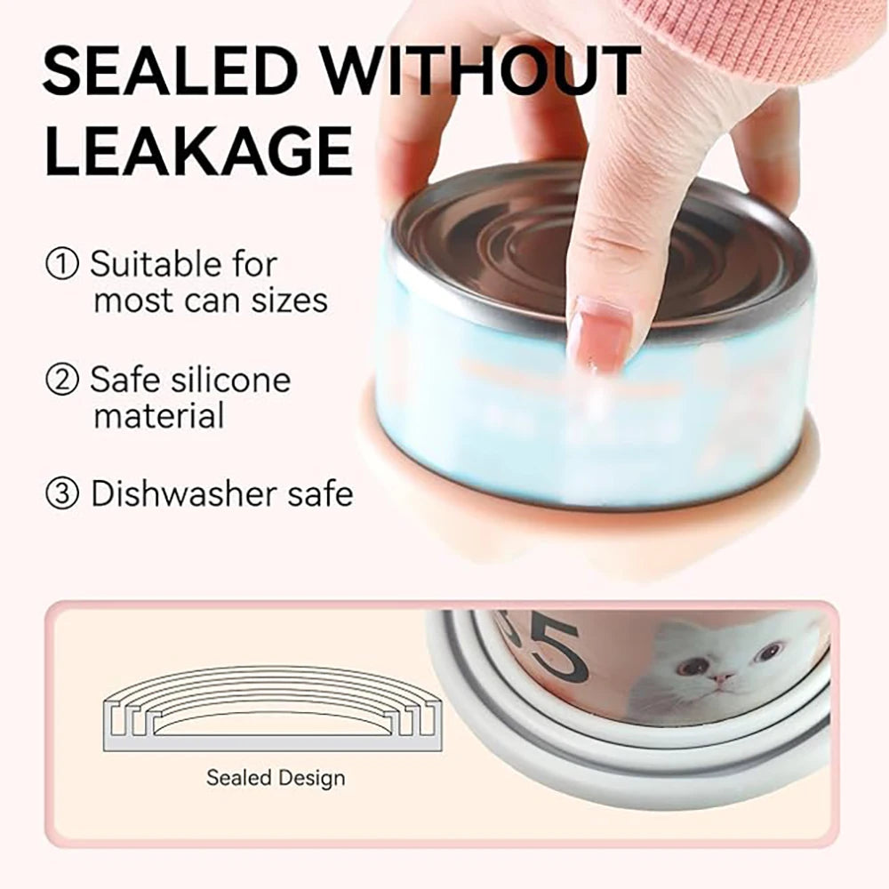 1Pcs Cat Canned Food Spoon Pet Canned Food Lid Convenient Easy To Clean Cat/Dog Can Opener Feeding Tool Pet Wet Food Sealed Lid