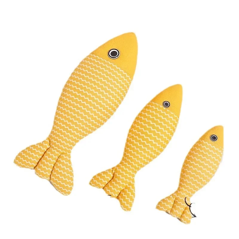 Interactive Cat Toy with Catnip Self Entertainment Simulation Fish Kitten Teaser Stick Chewing Pet Cat Supplies