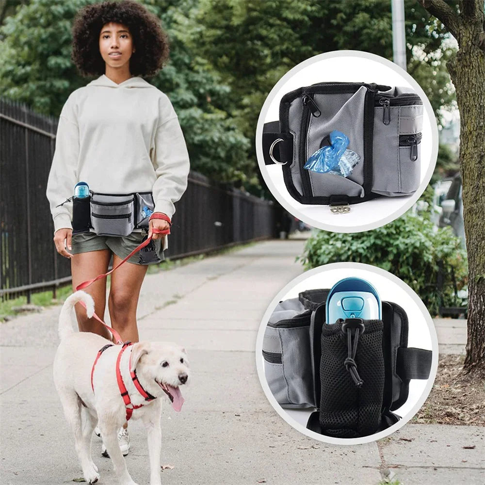 Pet DogTraining Waist Bag Snack Bag Multi-functional Dog Outdoor Walking Feeding Bag Portable Belt Accompanying Dogs Treat Pouch