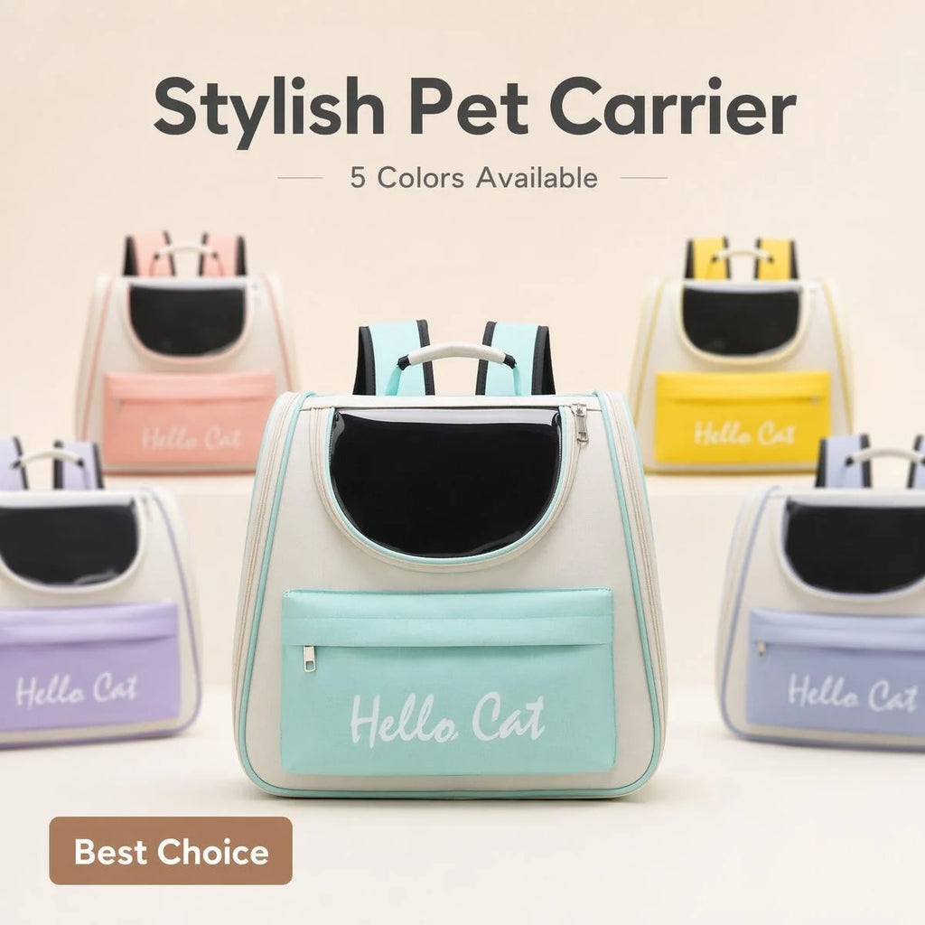 Large Capacity Panoramic Breathable Pet Carrier Backpack Waterproof Oxford Sturdy Aluminum Frame Travel Cat Dog Bag 5 Colors