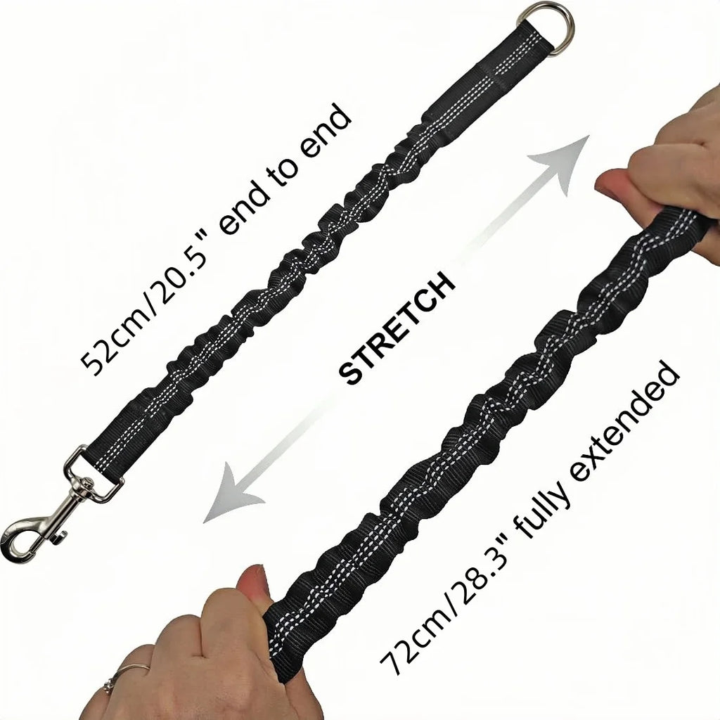 Dog Lead Shock Absorber Small Dogs Pet Elastic Rope Indestructible Toys Walking Leads Extension Bungee Black Training Leash