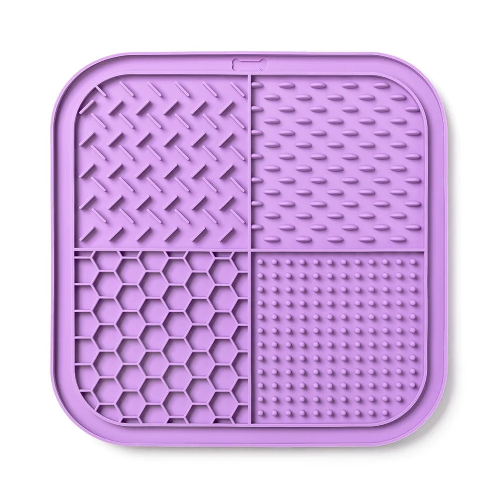 Rectangular Anti-Slip Lick Mat for Dog & Cat Bath Time