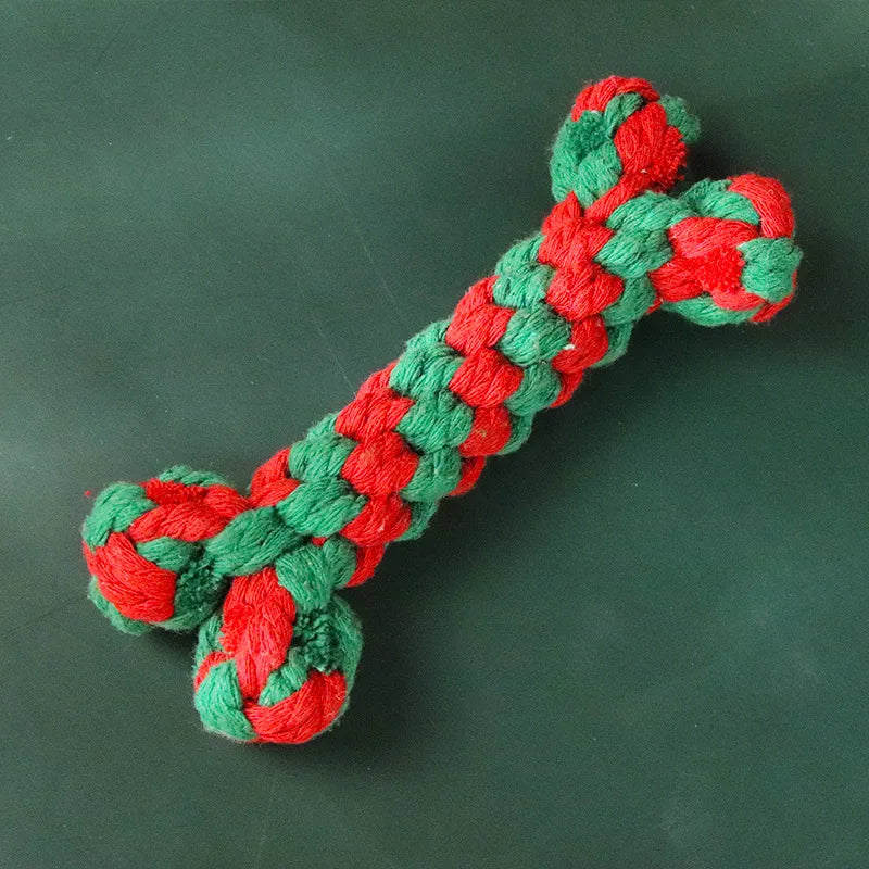 Christmas Rope Cane Toy for Small & Medium Dogs, Nine Styles