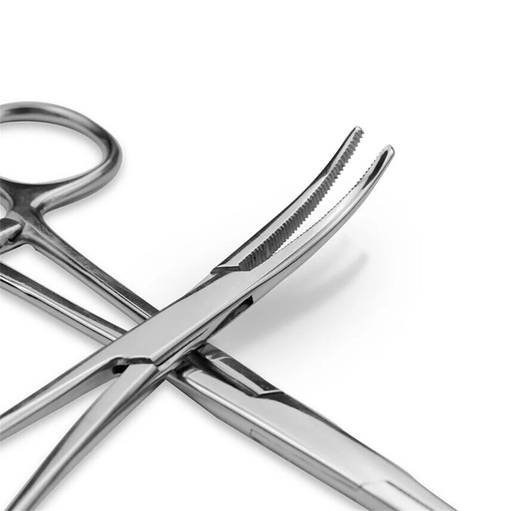 1 Pc Medical Steel Curved Head Hemostatic Forceps Needle Holder For Pet Hair Towel Clamp Pliers