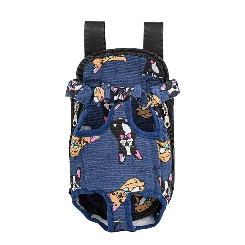 Adjustable Double-Shoulder Pet Carrier Backpack, Prints and Colors