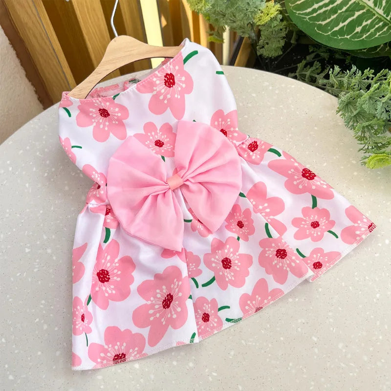 Bow & Lace Princess Dress for Small Dogs