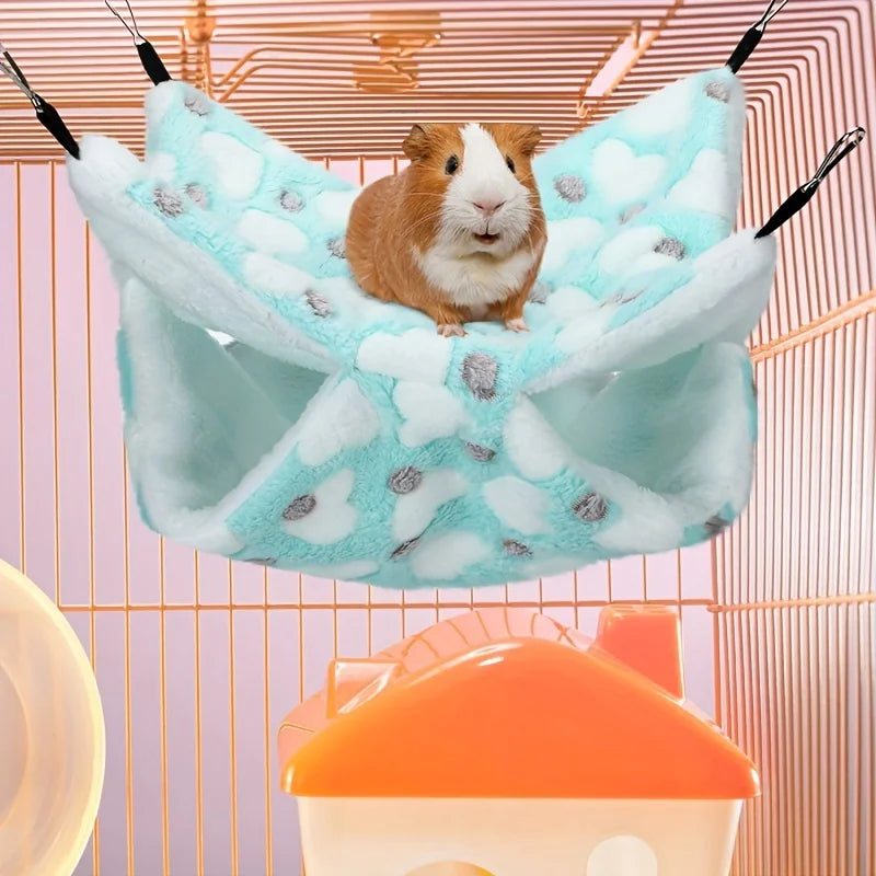 Comfortable 2-in-1 small pet hammock - suitable for warm hanging beds for guinea pigs, parrots, etc