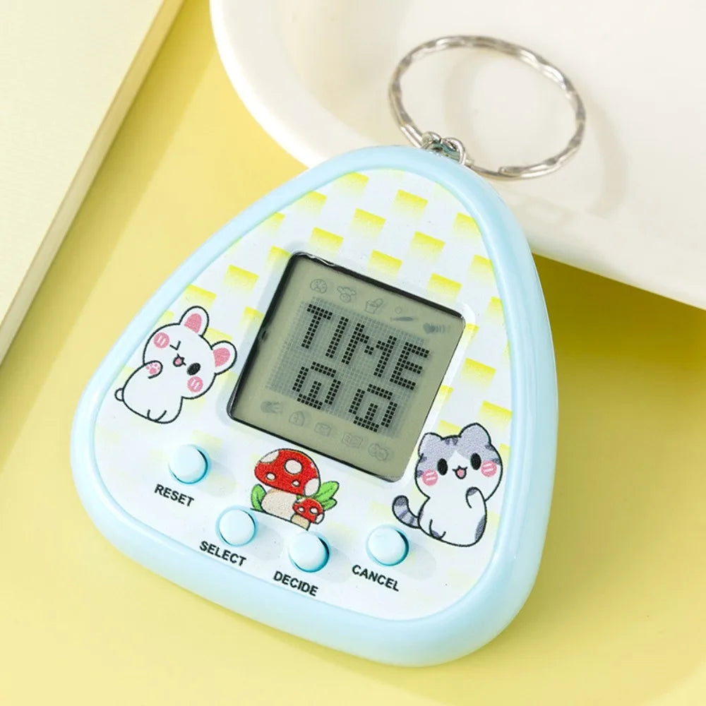 1PC Transparent Electronic Pet, 168 Pets in 1 Virtual Digital Cyber Pet, Nostalgic Pixel Handheld Game Toy