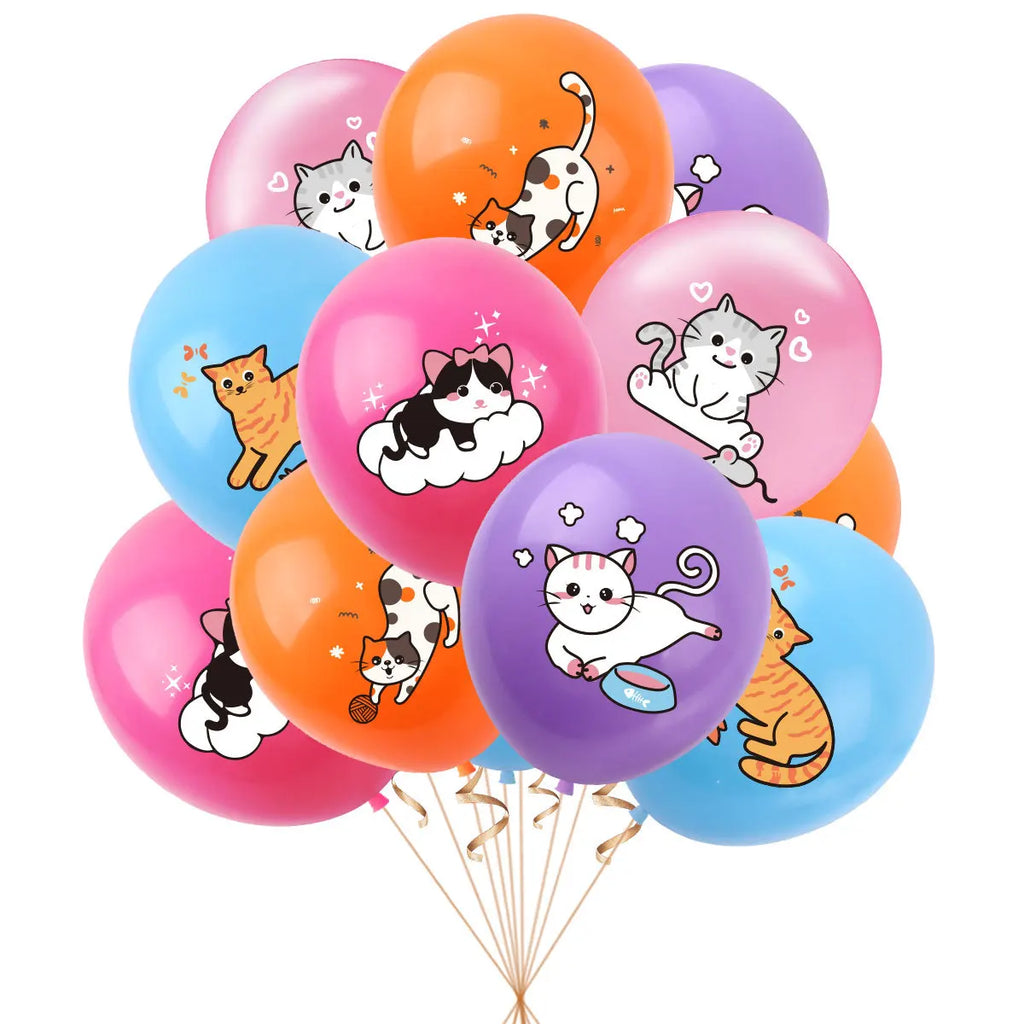 Cat & Dog Birthday Balloon Set with MEOW Foil Letters