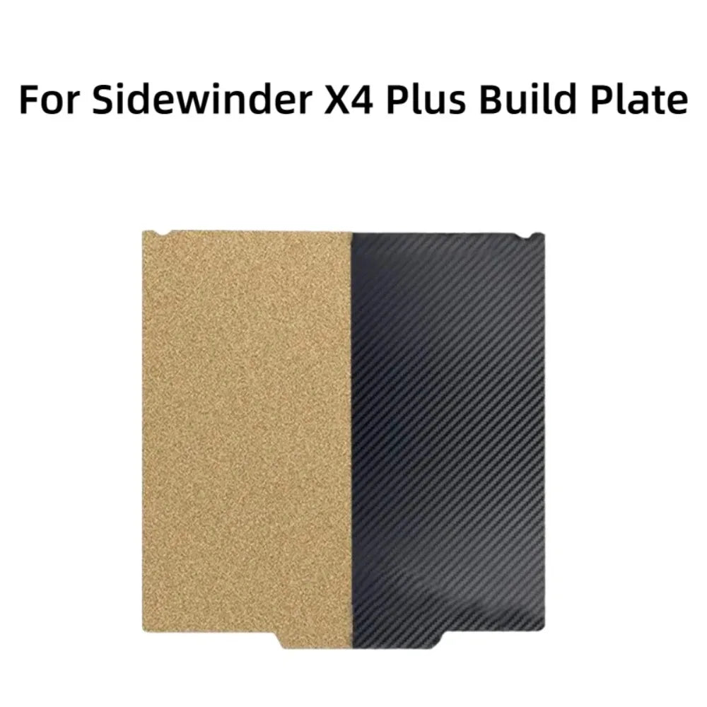 PET+PEI Build Plate 330x315mm for Sidewinder X4 Plus Double Sided Smooth Textured PET PEI Print Bed Flexible Spring Steel Sheet