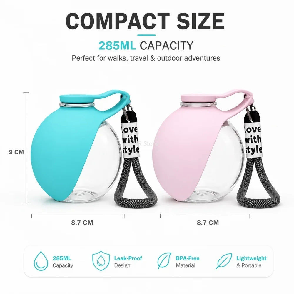 Dog Travel Water Bottle with Cup-Style Drinking Bowl