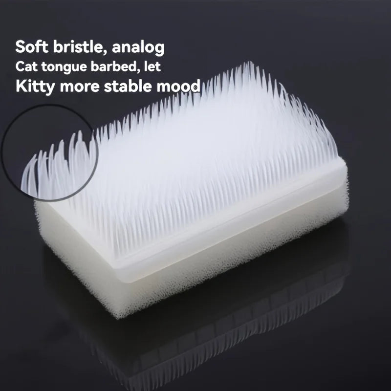 1pc Soft Bristle Cat Tongue Sensory Brush-Analogous To A Mother Cat's Tongue,Comforting Pet Grooming Tool,Ideal for Styling Cats