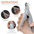 Stainless Steel LED Nail Clippers with 5x Magnification, Yellow