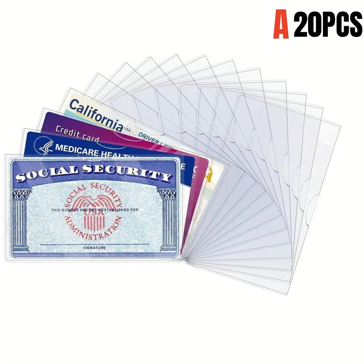 Plastic Card Holder and Protective Sleeve for Credit, Insurance & ID Card Protector Sleeve Waterproof, Durable | Free Shipping