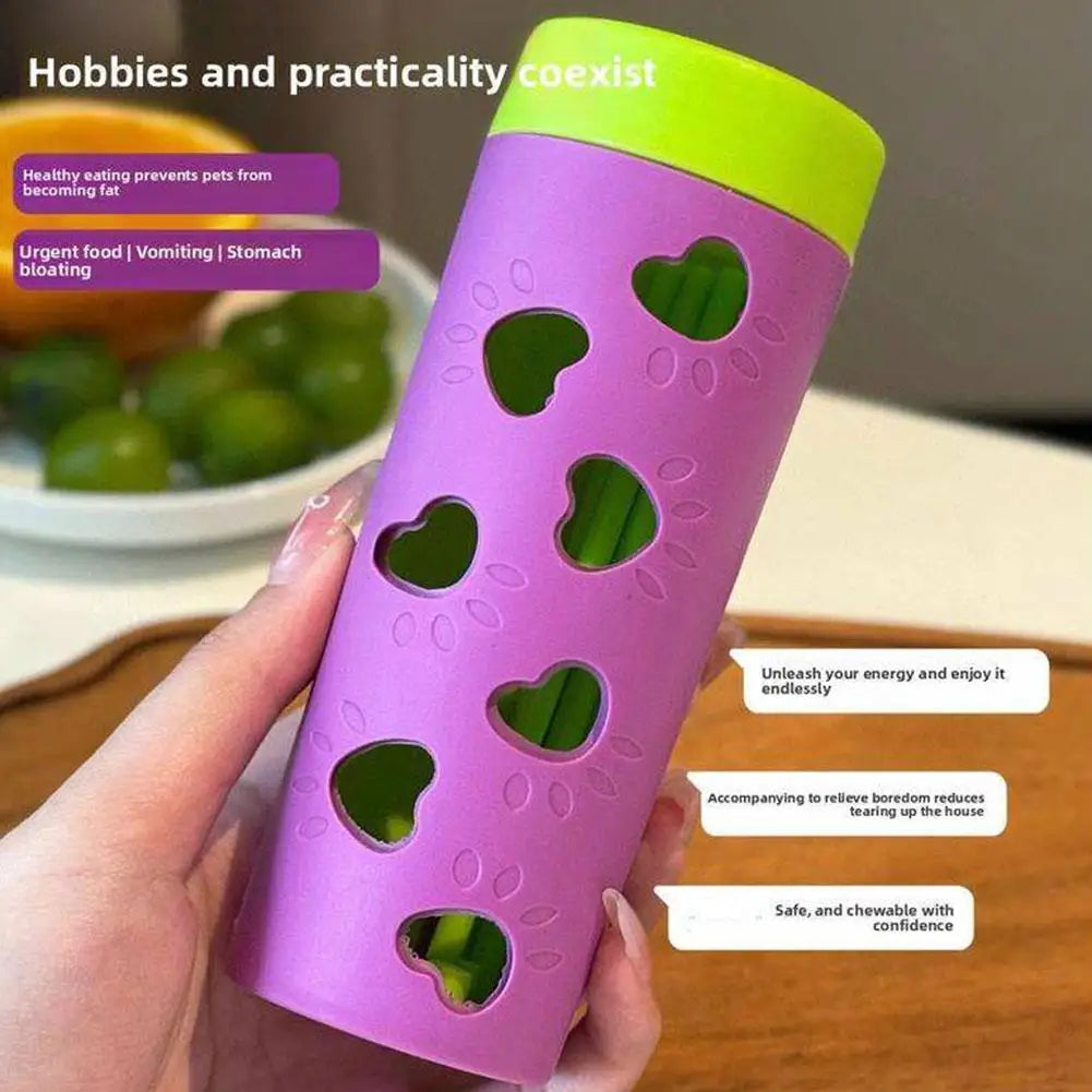 Pet Slow Feeder Treat Dispensing Roller Toy Detachable Durable Chew-Friendly Interactive Dispenser for Small Medium Dogs & Cats
