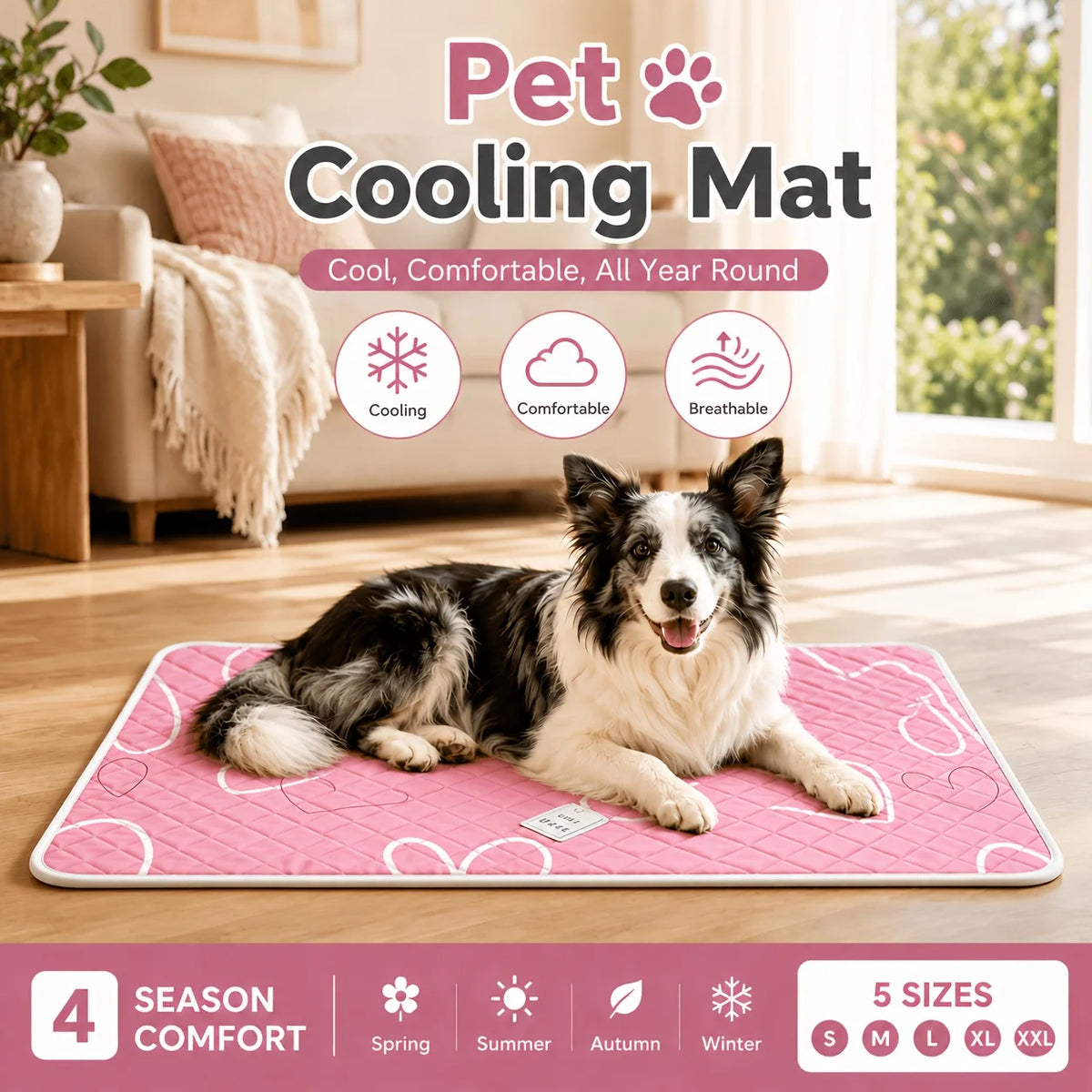 Oversized Cooling Pet Bed Breathable Sweat Absorbing Dog Cat Bed Summer Pet Cold Bed Extra Large Small Big Dogs Pet Accessories