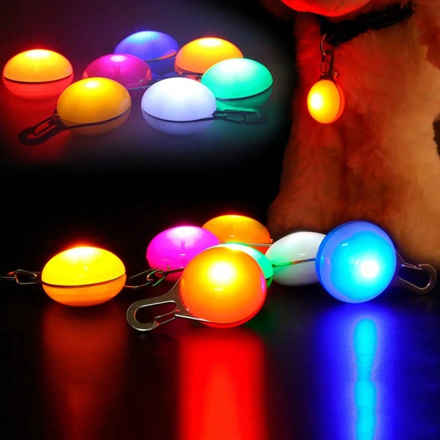 LED Dog Collar Pendant, Glow Clip in 4 Colors