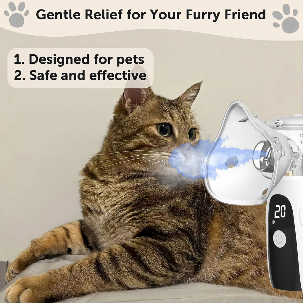 Pet Asthma Inhaler Nebulizer Veterinary Device, Easy-to-Use Respiratory Therapy Machine for Dogs and Cats,Pet Health