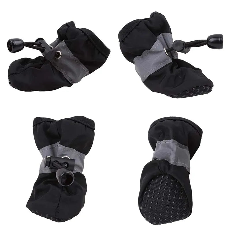 4Pcs Summer and Winter Pet Dog Shoes Hikuma Inu Anti-slip Rain Snow Boot Thick Warm for  Small Cats Dogs Puppy Dog Socks Booties