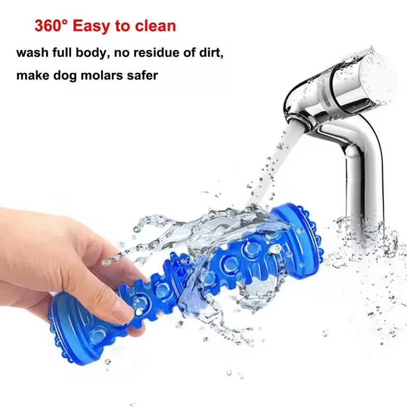 Rubber Dog Bone Chew Toy Bite Resistant Sturdy Pet Toothbrush Toy Interactive Puppy Game Molar Toy For Small Medium Large Dogs
