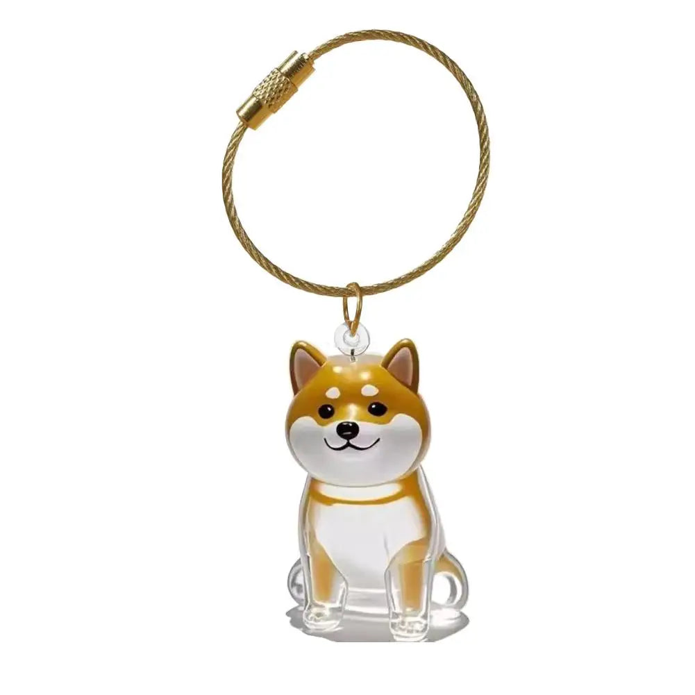 Clear Pet Fur Keepsake Capsule Keychain in Ten Styles