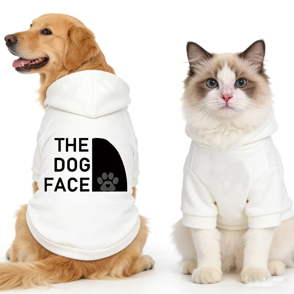 Pet Hooded Sweatshirt  Cats & Dogs Fashion Unique Printed Pattern For Pomeranian  Maltese Golden Retriever
