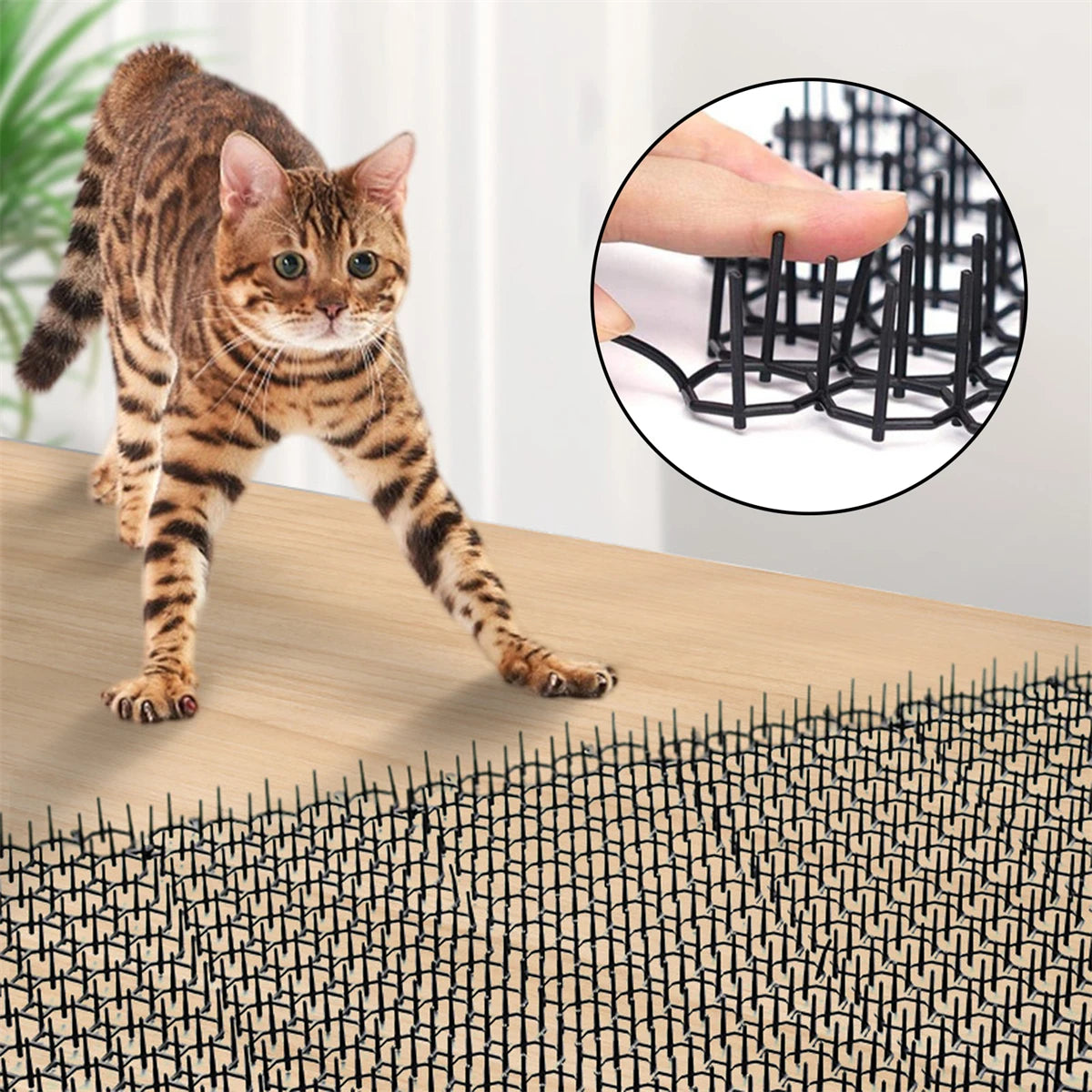 1Pc Anti-Cat Spikes Mat Anti-Climbing Fence Balcony Isolation Gardening Anti-Cat Thorn Net Dog Squirrel Repellent Pet Supplies