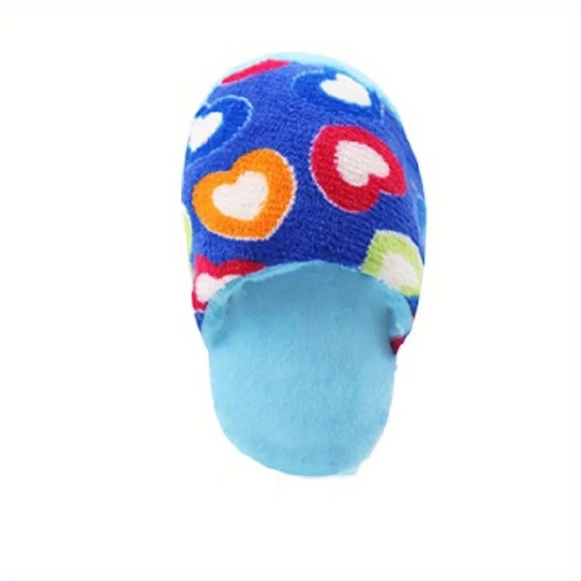 Cartoon Slipper Squeaky Dog Toy, 5 Colors