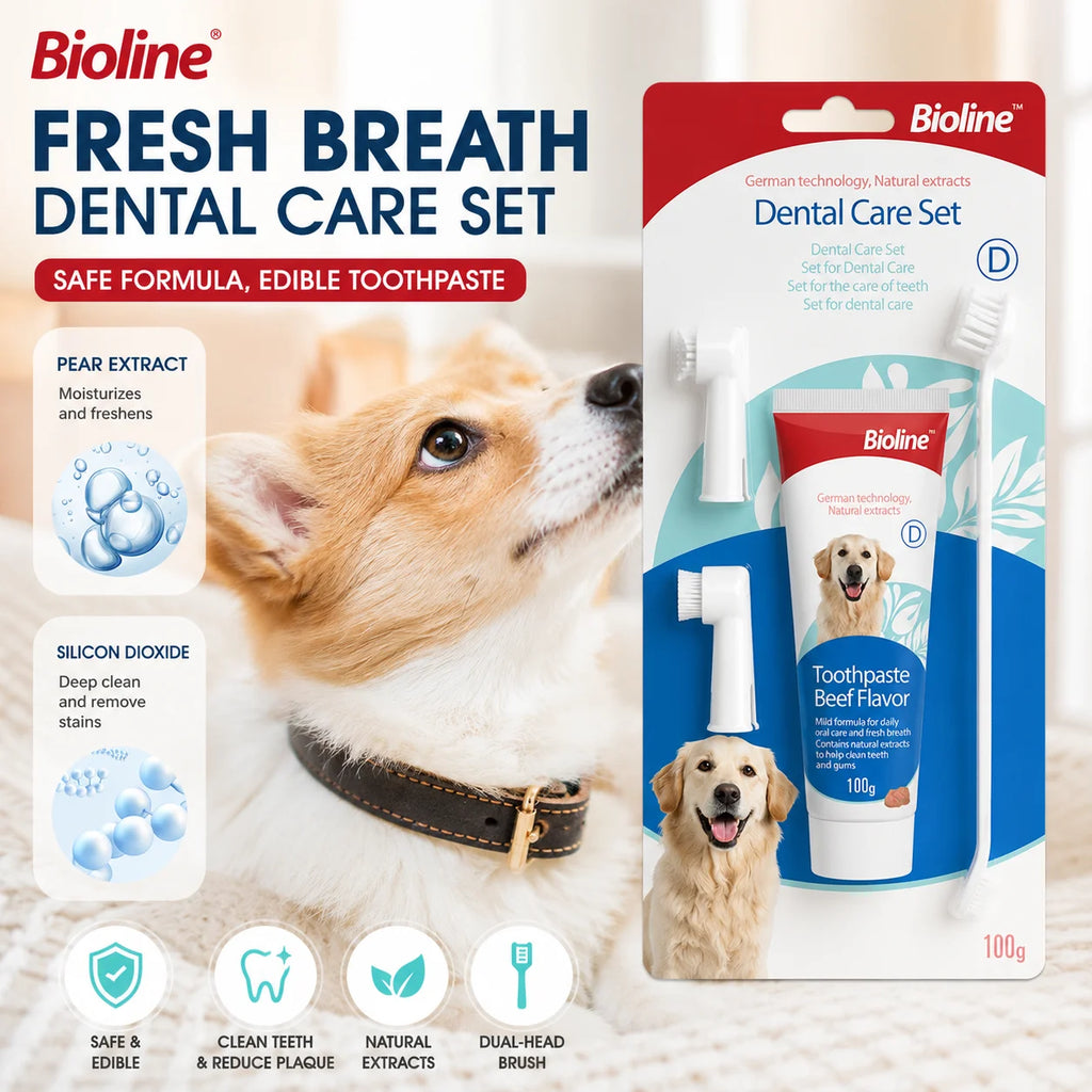 Pet Toothpaste for Dogs Fresh Breath Oral Cleaning Bad Breath Dental Plaque Cleaning Cat Care Edible Toothpaste