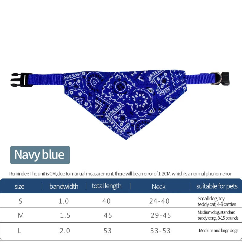 Adjustable Polyester Triangle Scarf for Cats & Dogs