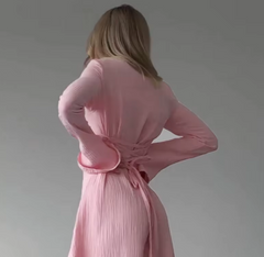 Elegant Long Sleeve A-Hem Dress – Sophistication Redefined