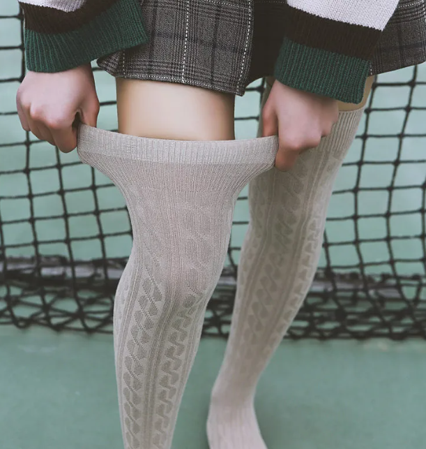 Stay Cozy and Stylish with Over-the-Knee Cotton Socks