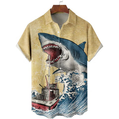 3D Animal Print Short Sleeve Shirts