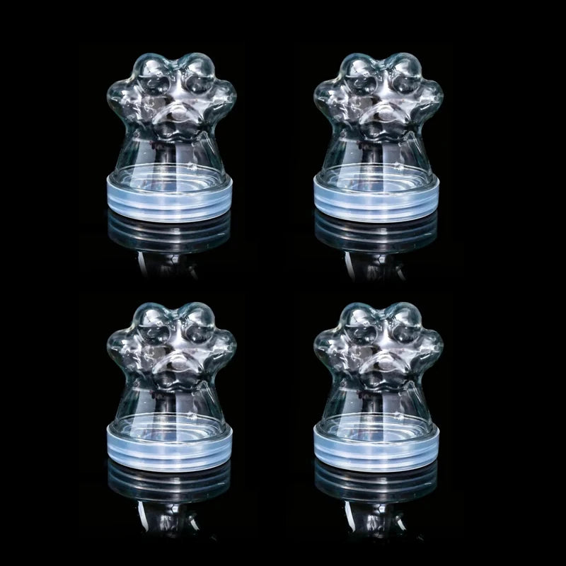 Clear Paw-Shaped Pet Fur Keepsake Jar, 1 to 5 Pack