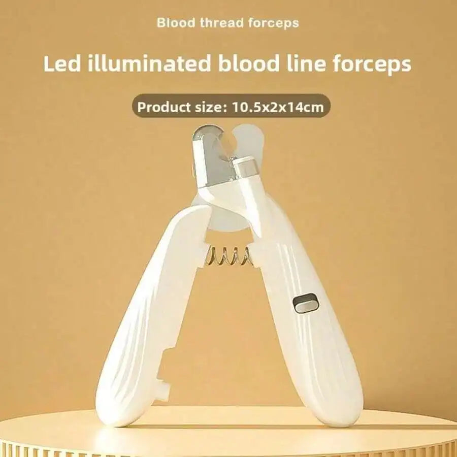 Pet Nail Clipper with LED Light & Limit Baffle, Anti Over‑Cutting Safe Grooming Tool for First‑Time Dog Cat Groomers