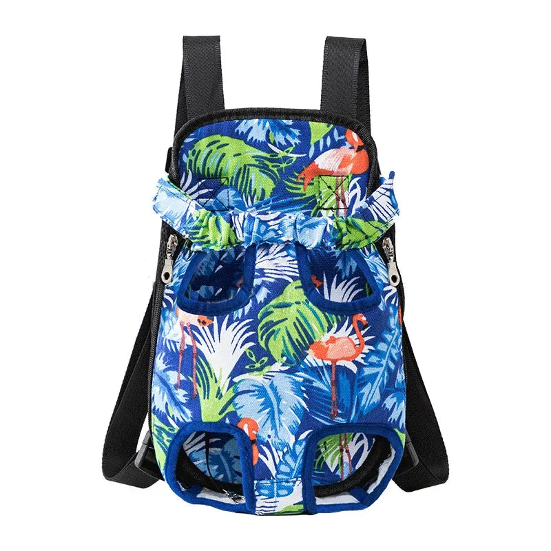 Adjustable Double-Shoulder Pet Carrier Backpack, Prints and Colors