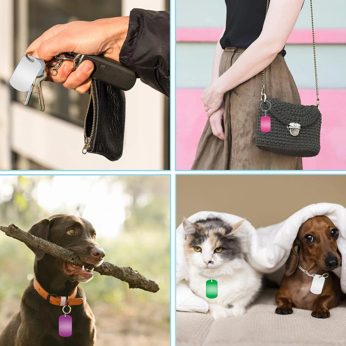Blank Aluminum Pet Tags for DIY Stamping, 10 or 20 Pack
