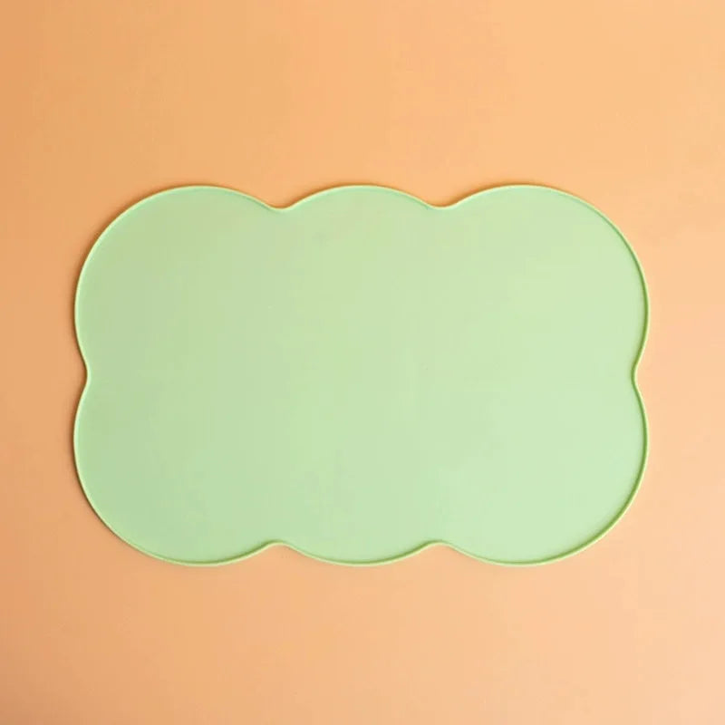 Pet Food Mat Pet Waterproof Mat Dog Cat Bowl Mat Silicone Non-slip Pet Feeding Mat Leak-proof Dog Eating Bowl Tray Cushion