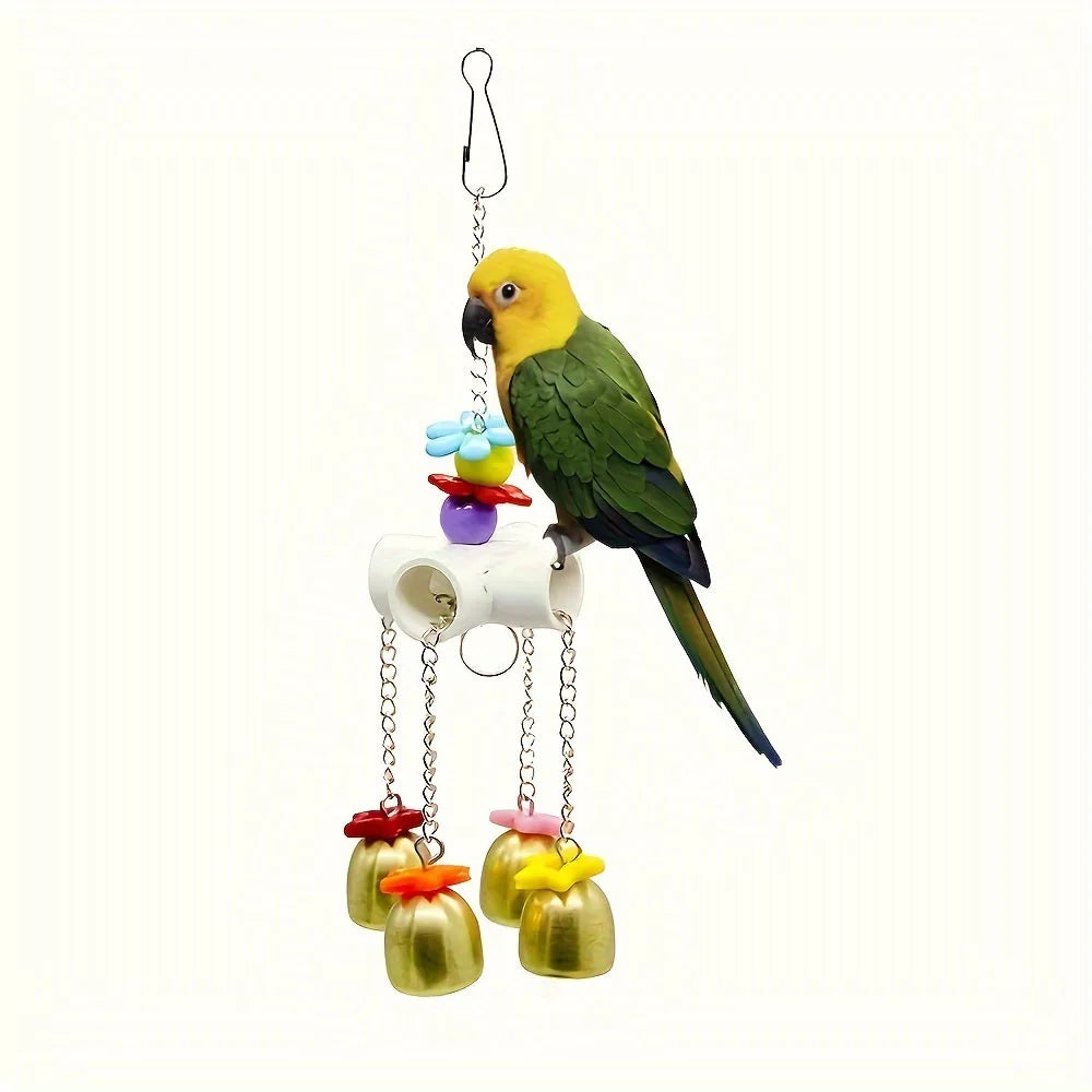 1 Set of Bird Cage Bells, Pet Bird Cage Decoration Pendant, Parrot Bell Toy