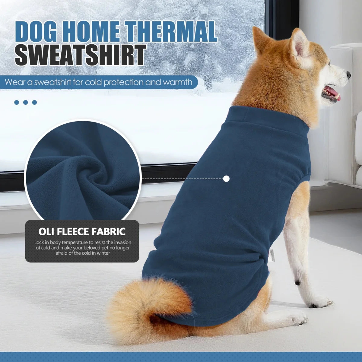 Cozy Solid Color Dog Sweater Soft Rug washing Lightweight Dog Clothes Stretchy Pullover Dog  for Small Medium Large Dogs