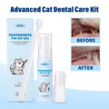30g Pet Toothpaste with Toothbrush & Finger Brush Tartar Remover Plaque Control, Fresh Breath Dental Care Kit for Dogs & Cats