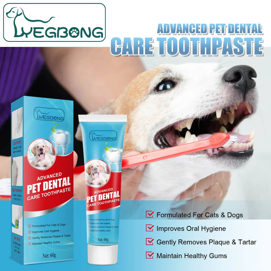 Yegbong Pet Toothpaste for Dogs Fresh Breath Oral Cleaning Bad Breath Dental Plaque Cleaning Cat Care Edible Toothpaste