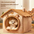 House-Style Pet Bed for Small Dogs & Cats, Removable & Washable