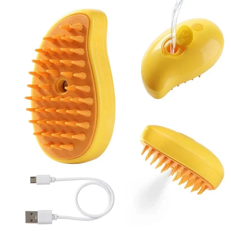 3-in-1 Steam Grooming Brush for Cats & Dogs – 1 or 2 Pack